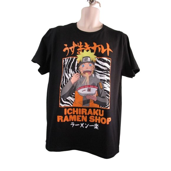 Uzumaki Naruto Shippuden Collection Ichiraku Ramen Shop Anime Style T Shirt Lg - Picture 9 of 12
